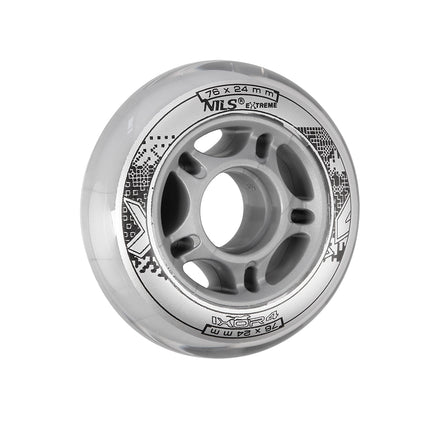 Transparent PU Skateboard Wheels 76x24mm 82A (Set of 4)