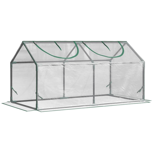 Transparent PVC greenhouse with window - 120x60x60 cm