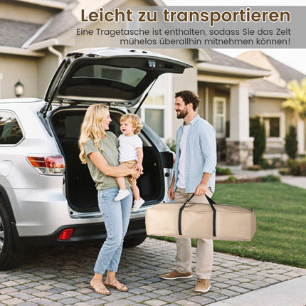 Transparentes Pop-Up-Campingzelt, allwettertauglich, 160x160x176 cm