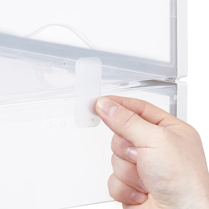 Transparente Schuhkartons mit Türen, 6er-Pack, stapelbar