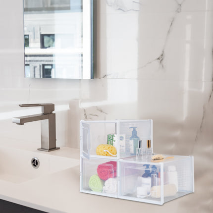 Transparent Shoe Storage Boxes, Set of 6