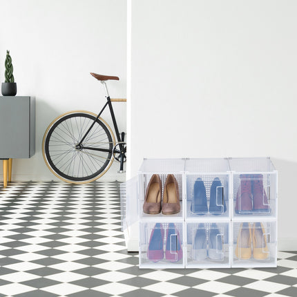 Transparente Schuhaufbewahrungsboxen für High Heels, 6er-Set