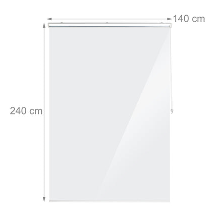 Transparent Water-Repellent Bathroom Roller Blind