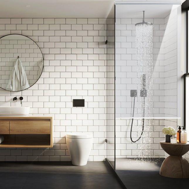 Transparente wasserabweisende Badezimmer-Rollos