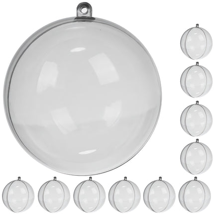Transparente Kugeln 10cm 10er Set Ruhhy 22277