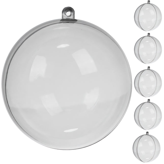 Boules transparentes 10 cm - lot de 5 Ruhhy 22276 