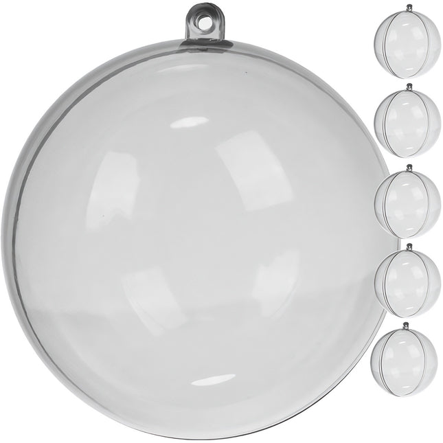 Boules transparentes 12 cm - lot de 5 Ruhhy 22278 