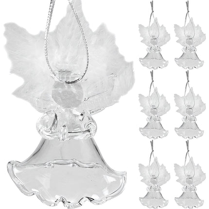 Transparente Kugeln - Engel, 6 Stk. Ruhhy 22497 