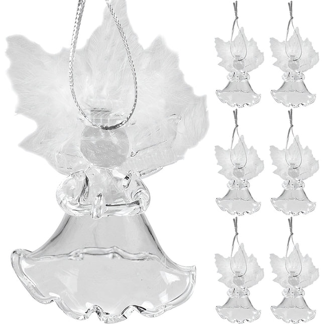 Transparente Kugeln - Engel, 6 Stk. Ruhhy 22497 