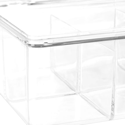 Transparente Teebox mit 6 Fächern