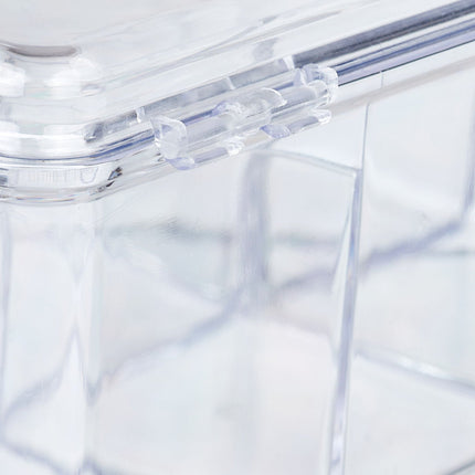 Transparent tea box with 6 compartments