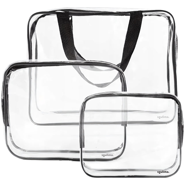 Transparenter Kulturbeutel 3in1 Soulima 21448 