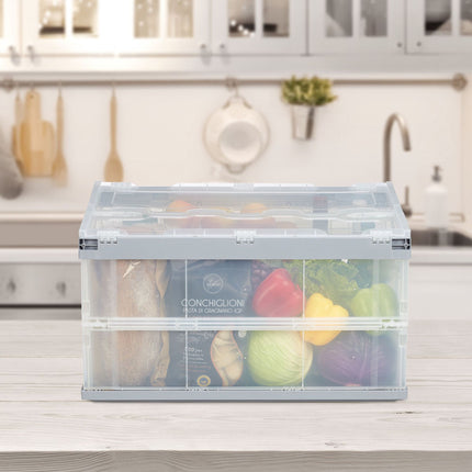 Transparente Transportbox mit Deckel