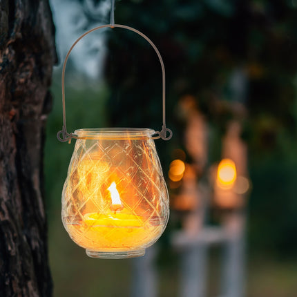 Transparentes Windlicht 12er Set