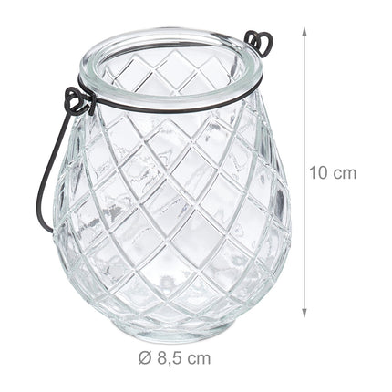 Transparentes Windlicht 12er Set