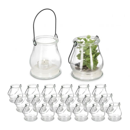 Lot de 20 lampes à vent transparentes