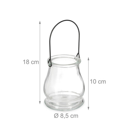 Lot de 20 lampes à vent transparentes