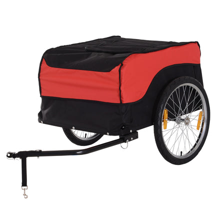 Rot-schwarzer Fahrradlastenanhänger, Transport-Stauraum