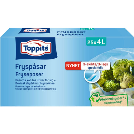 Müllbeutel 4L, 25 Stück (10 pro Rolle)