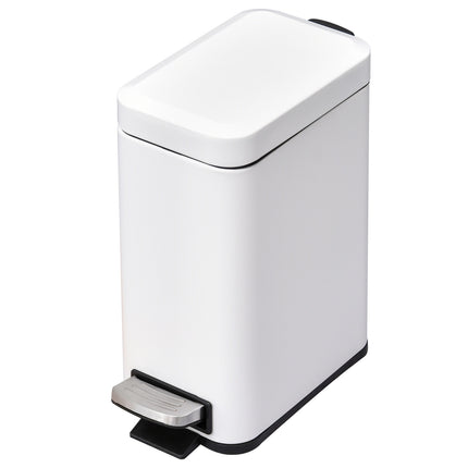 5L white metal pedal container with inner container for office