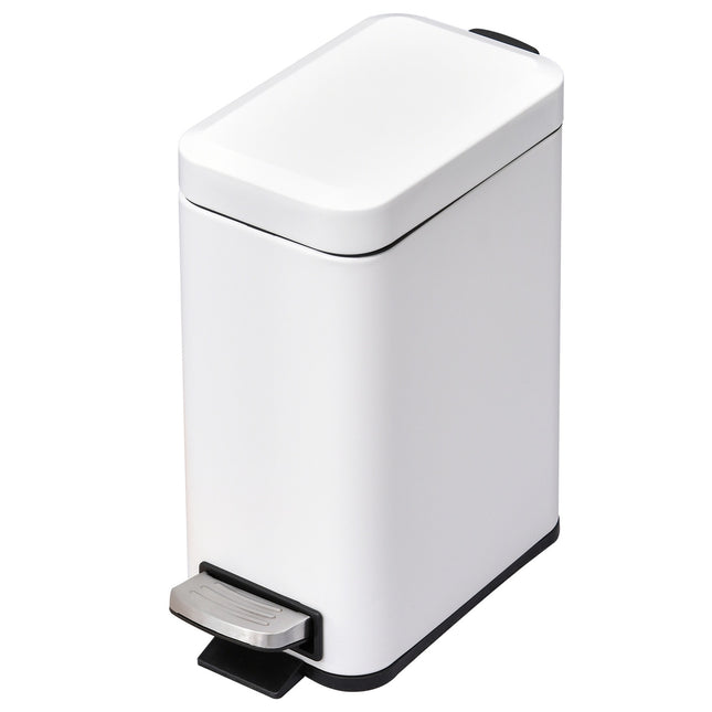 5L white metal pedal container with inner container for office