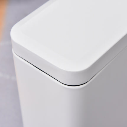 5L white metal pedal container with inner container for office
