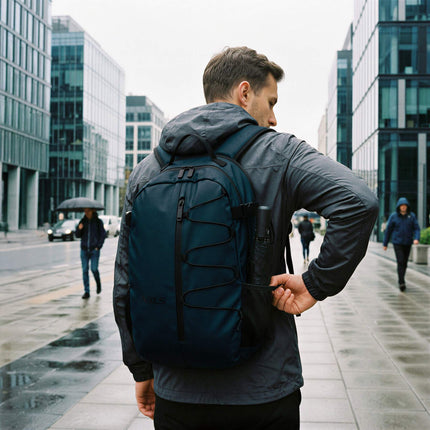 Travel Backpack, 20L PU Laptop Compartment, Blue