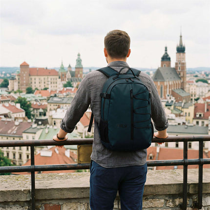 Travel Backpack, 20L PU Laptop Compartment, Blue