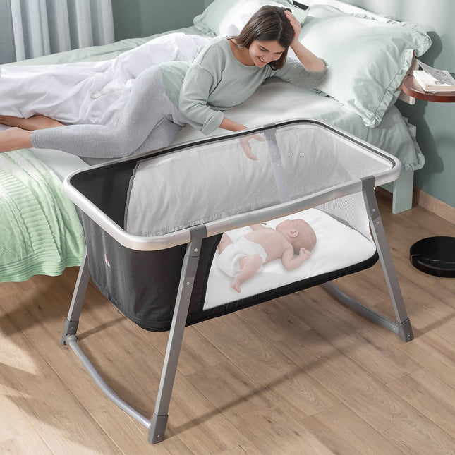Verstellbares Reisebett und Wiege für Babys, faltbar, Oxford-Gewebe