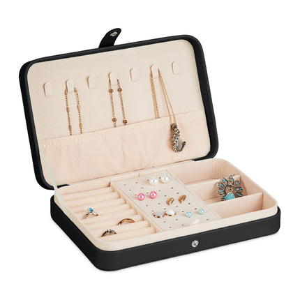Travel Jewellry Case – Compact Leather Look Organizer