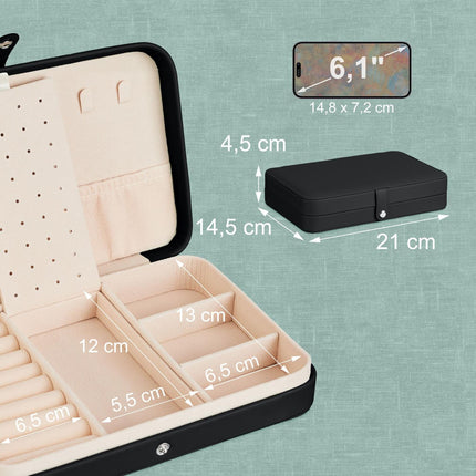 Travel Jewellry Case – Compact Leather Look Organizer