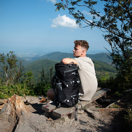 Travel Pack, Black, 40L, Lightweight, Durable