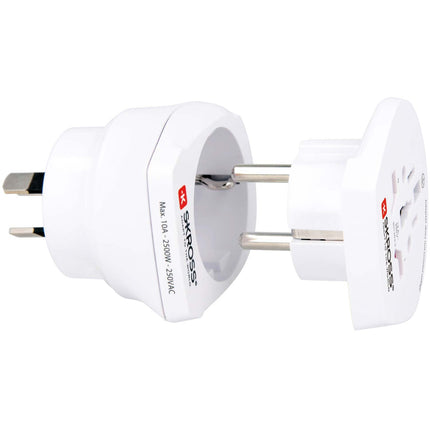 Adaptateur de voyage Combo Monde vers Australie/Chine + Europe Grounded