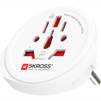Reiseadapter Welt nach Europa Grounded