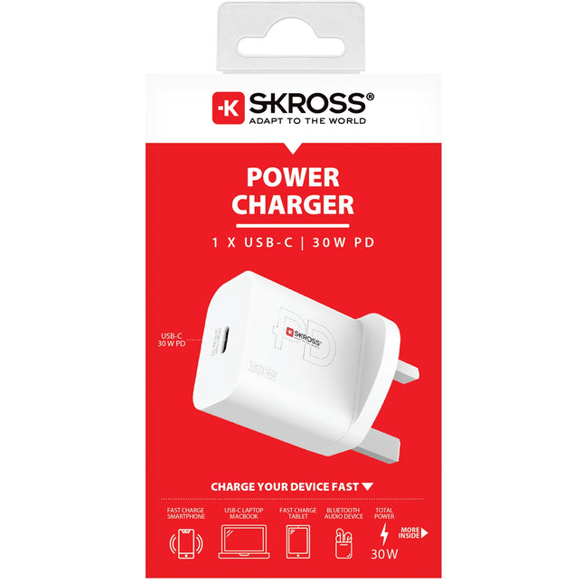 Reiseladegerät UK usw. USB-C PD 30 W ungeerdet