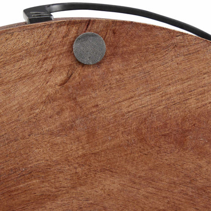 Tablett aus Mangoholz mit Metallkante