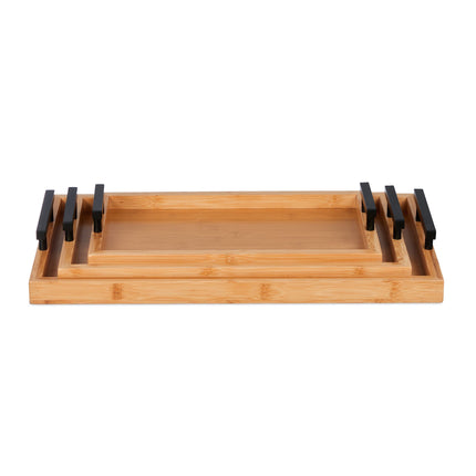 Trays in bamboo - set of 3