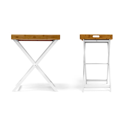 Tray table wood and bamboo 72 cm