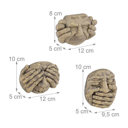 Tree faces set of 3