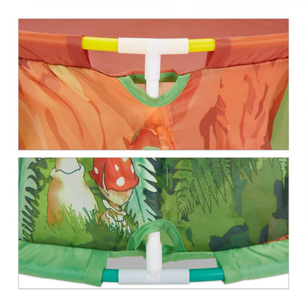 Tree trunk play tent