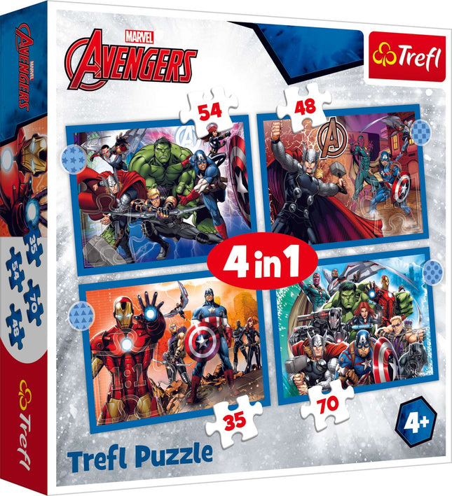 Trefl Avengers Puzzle 4 in 1 Set