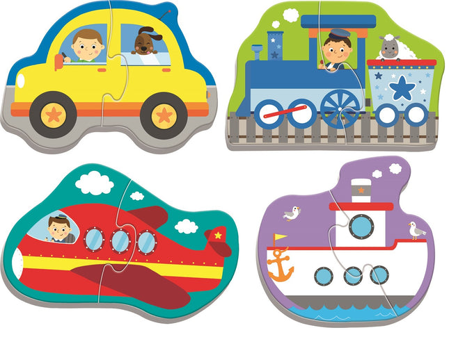 Trefl Baby Puzzle Set, Transportfahrzeuge