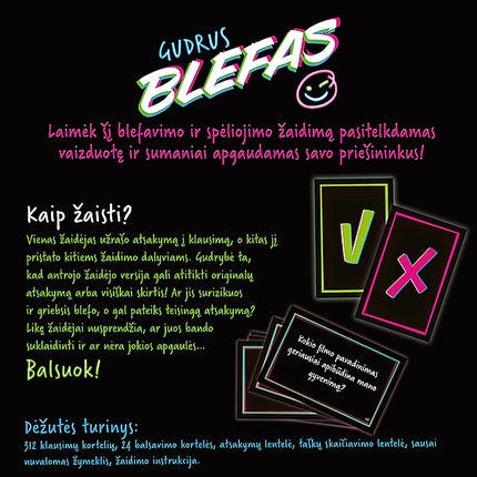 Trefl Board Game Double Bluff Game (In Lithuanian Lang.)