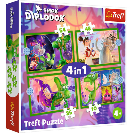 Trefl Diplodocus Puzzle-Set 4 in 1