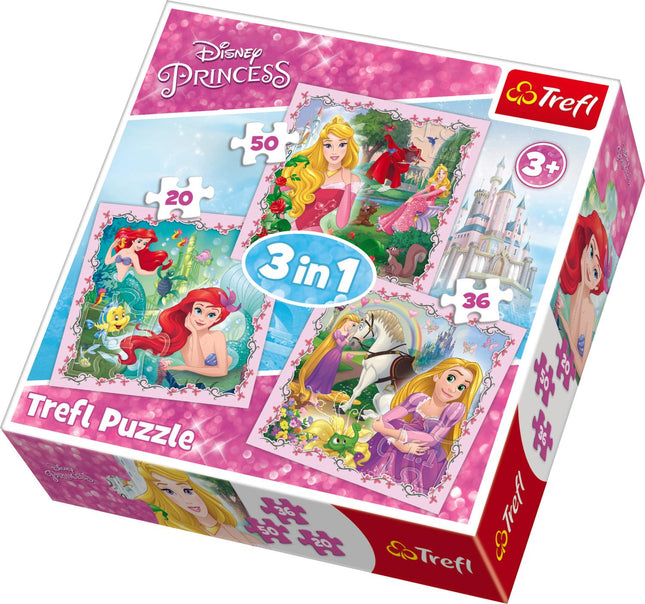 Trefl Disney Prinzessin Puzzle 3-in-1 Set