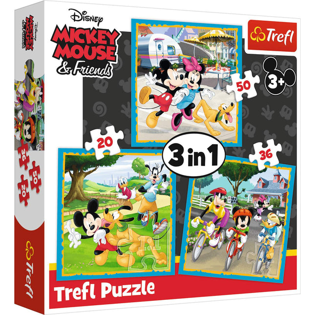 Trefl Disney Puzzle 3-in-1 Set Micky Maus