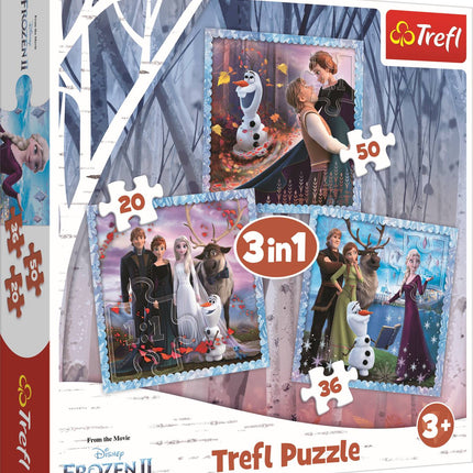 Trefl Frozen Puzzle 3 In 1 Set Die Eiskönigin 2