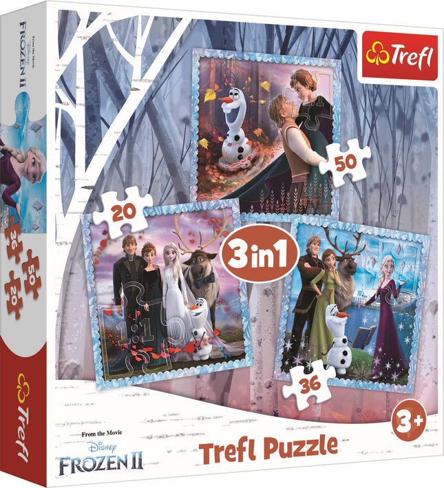 Trefl Frozen Puzzle 3 In 1 Set Die Eiskönigin 2