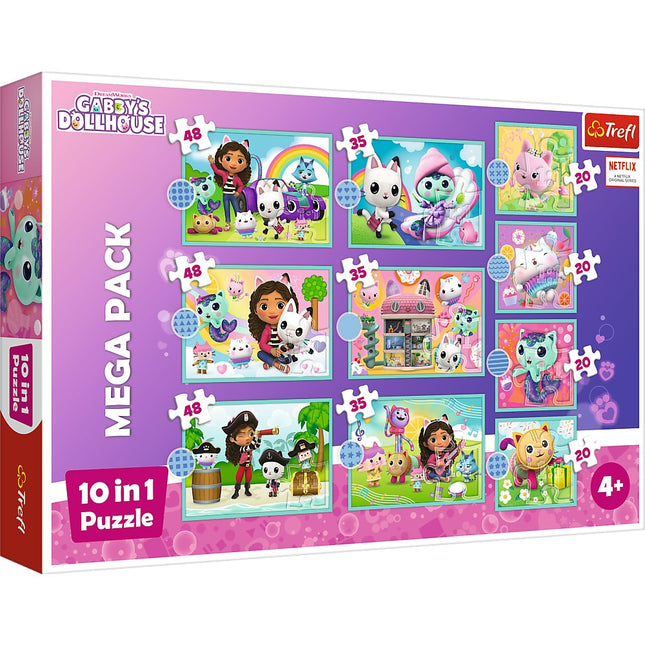 Trefl Gabbys Dollhouse Puzzle 10-in-1 Set