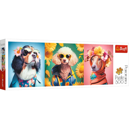 Trefl panoramatické puzzle psi 500 ks
